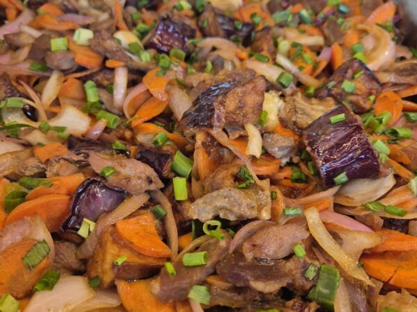 Sauté porc bringelle